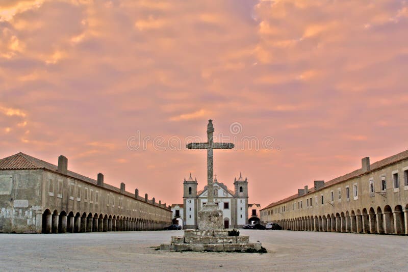 Monastery at sunset