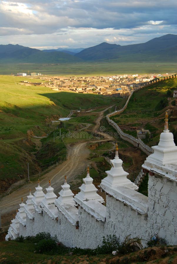 Monastery in Tibet royalty free stock photo
