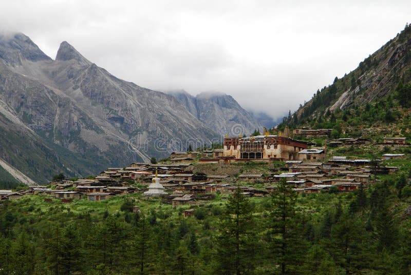 Monastery in Tibet royalty free stock images
