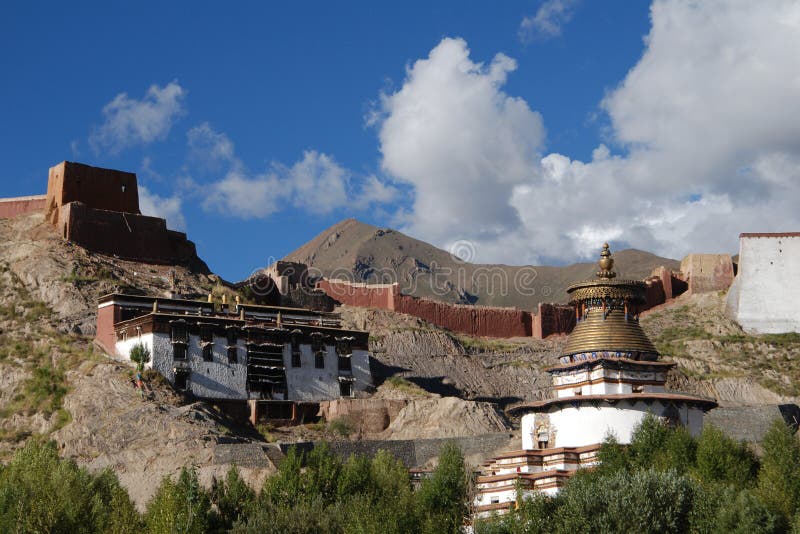 Monastery in Tibet stock photos