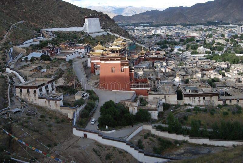 Monastery in Tibet stock photos