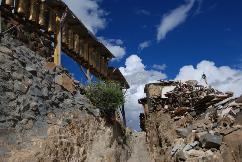 Monastery in Tibet royalty free stock photos