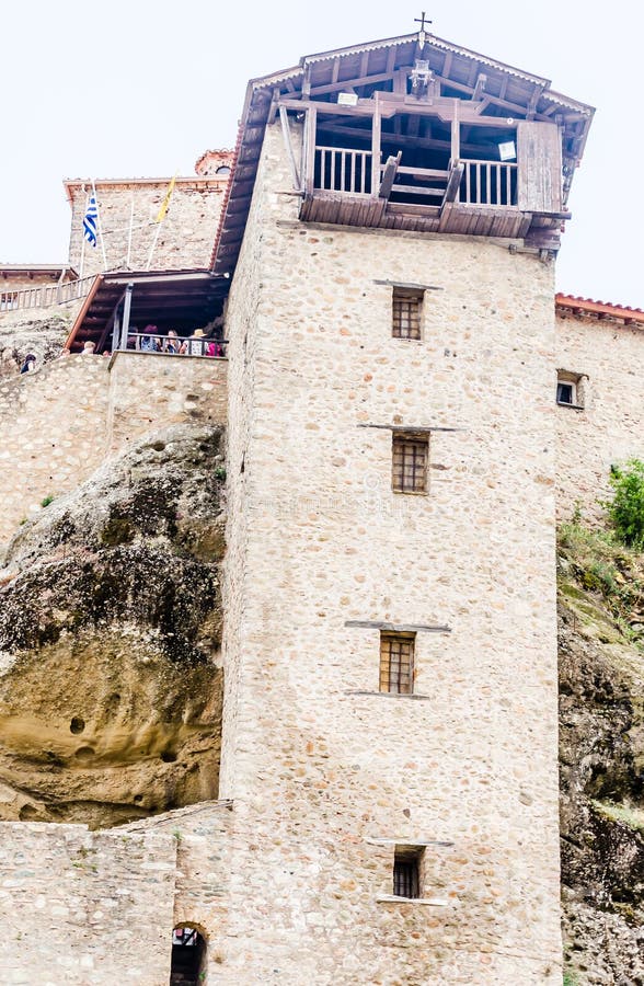 Monastère orthodoxe de la grande météore grèce. Vue du monastère orthodoxe du grand météore sur les rochers du mont meteor kalambaka en grèce juin 2018