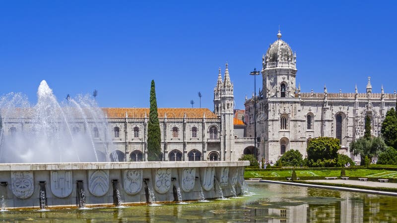 JerÃ³nimos monastery seen from the Imperio garden in Lisbon, Portugal. Classified as UNESCO World Heritage itâ€™s as a masterpiece of the Manueline art. JerÃ³nimos monastery seen from the Imperio garden in Lisbon, Portugal. Classified as UNESCO World Heritage itâ€™s as a masterpiece of the Manueline art.