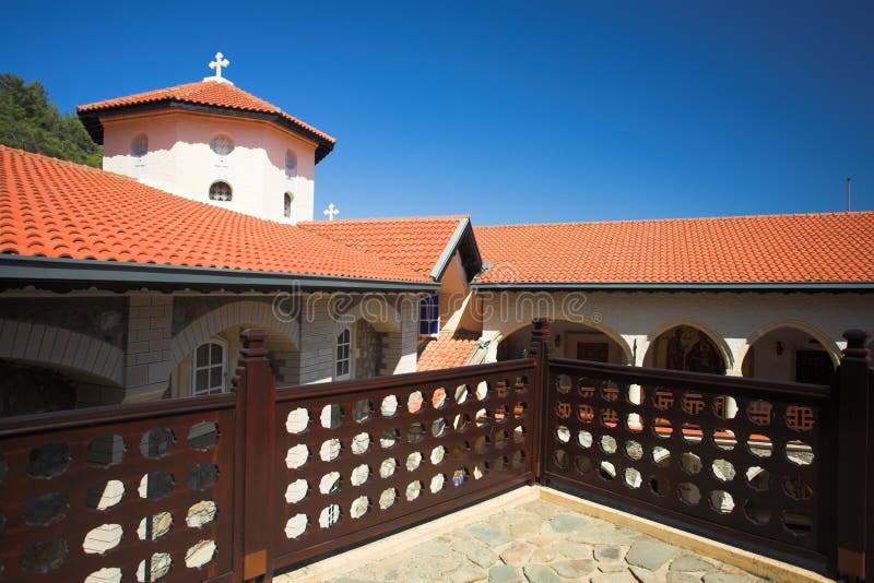 Monastério De Kikkos Nos Moutains Dos Troodos Imagem de Stock Imagem