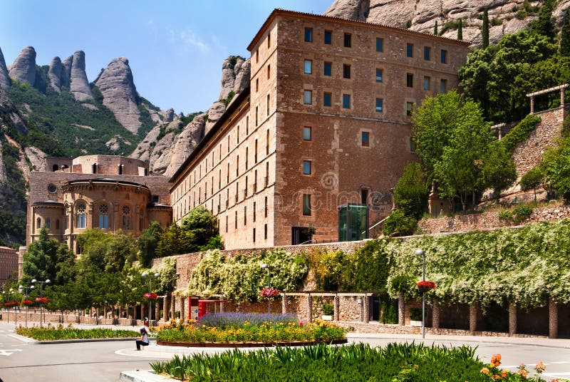 Montserrat Monastery is a beautiful Benedictine Abbey high up in the mountains near Barcelona, Catalonia, Spain. Montserrat Monastery is a beautiful Benedictine Abbey high up in the mountains near Barcelona, Catalonia, Spain.