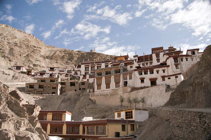 Mosteiro de Rizong no Ladakh foto de stock