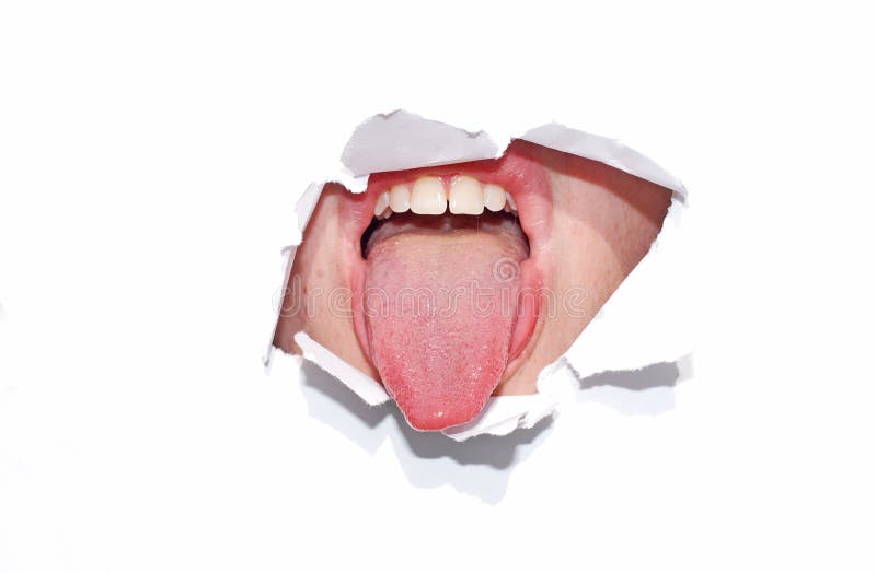 Mond en tong stock foto. Afbeelding bestaande uit smaak 7805130
