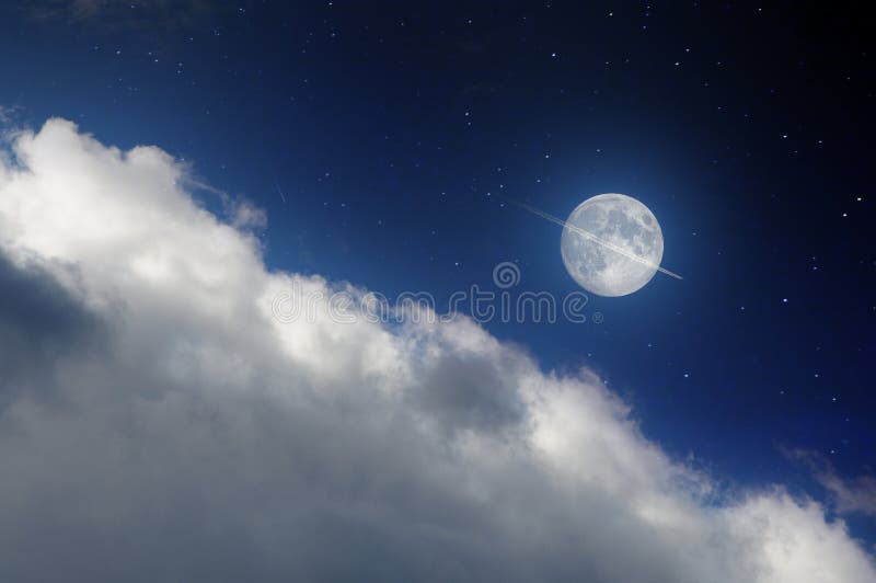 Mond und Flugzeug lizenzfreie stockfotos Mond und Flugzeug lizenzfreie stockfotos