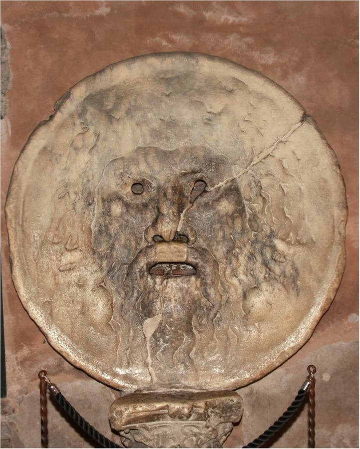 Mond der Waarheid: Bocca della Verità stock afbeeldingen