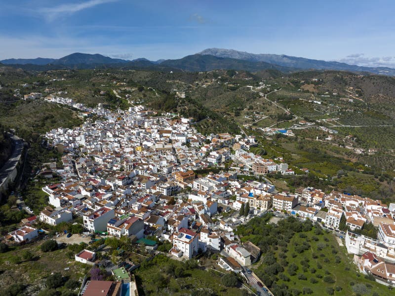 Aerial View Of The Municipality Of Monda In The Province Of Malaga