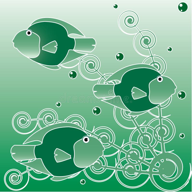 monde sous-marin de mer verte de poissons d'algues illustration stock monde sous-marin de mer verte de poissons d'algues illustration stock