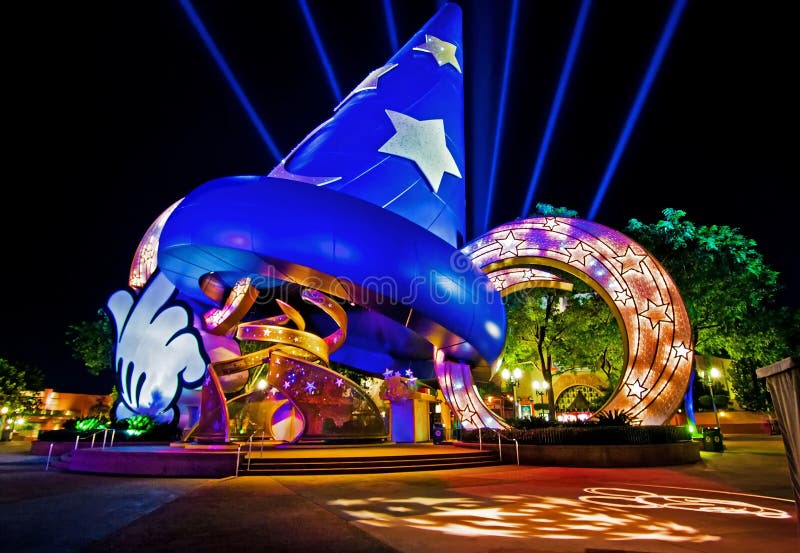 Sorcerer's hat at Disney's Hollywood Studios Walt Disney World. Sorcerer's hat at Disney's Hollywood Studios Walt Disney World