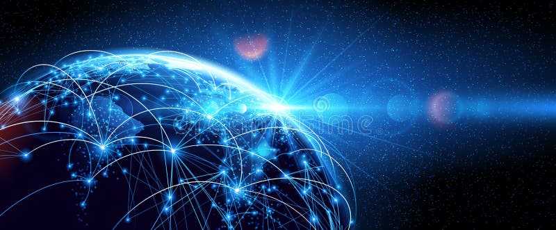 Mondo della rete globale royalty illustrazione gratis