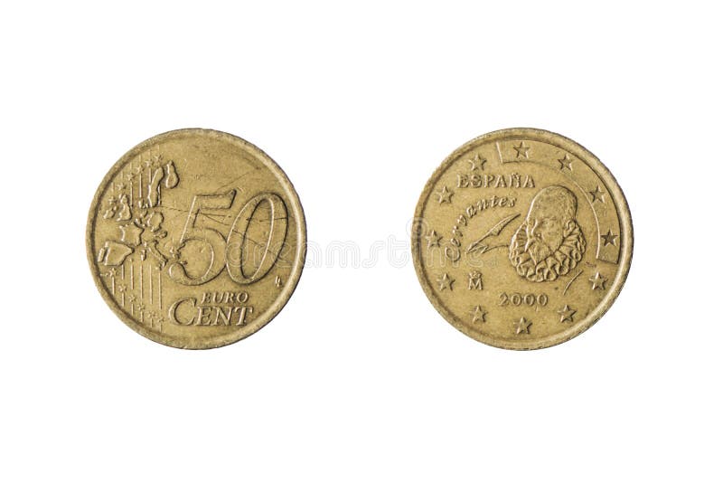 aguja Disminución elegante Moneda de 50 centavos euro foto de archivo. Imagen de finanzas - 68944896