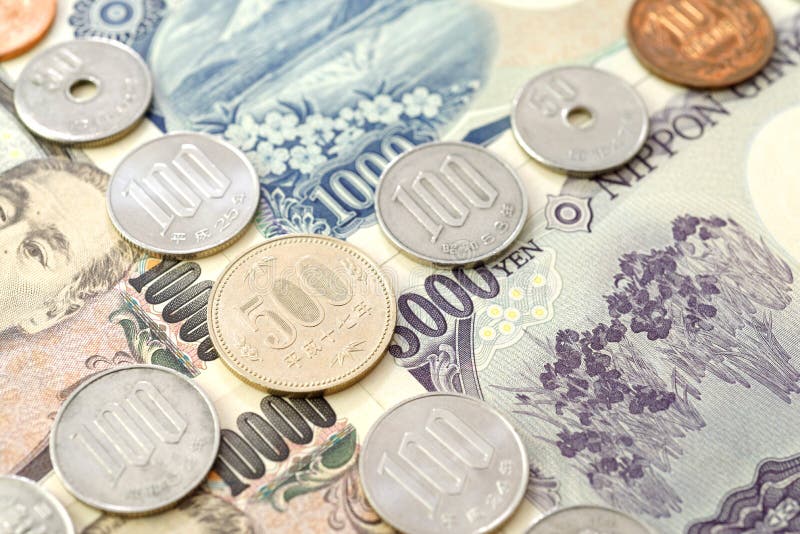 Moneda de los yenes japoneses imágenes de archivo libres de regalías Moneda de los yenes japoneses imágenes de archivo libres de regalías