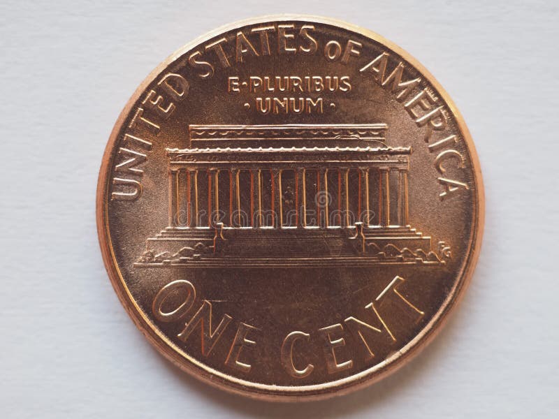1 Moneda Del Centavo, Estados Unidos Foto de archivo Imagen de pase