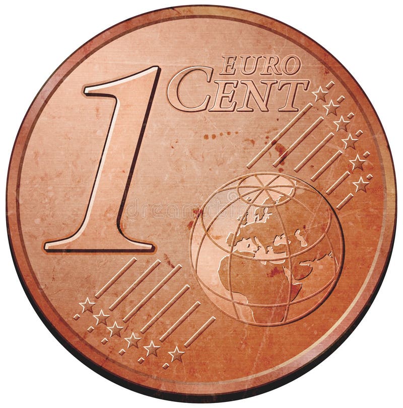 One cent euro coin illustration. One cent euro coin illustration