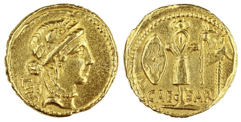 Moneda romana del oro foto de archivo Moneda romana del oro foto de archivo