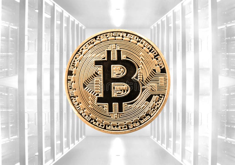 Moneda virtual de Bitcoin imagen de archivo libre de regalías