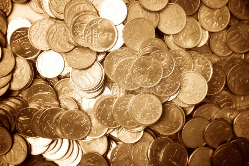 Monedas de oro fotos de archivo libres de regalías