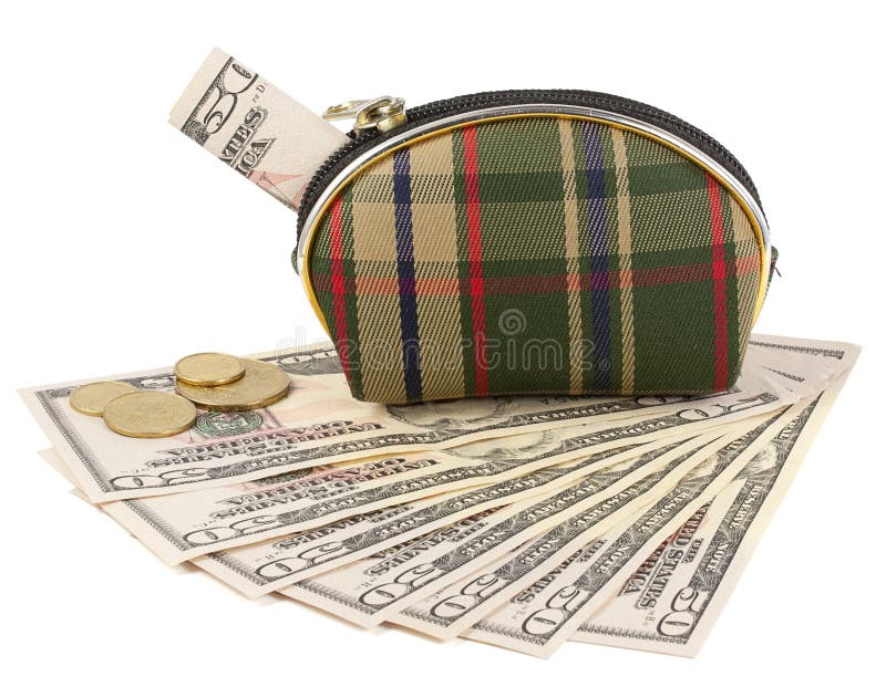 Monedero con el dinero imagenes de archivo Monedero con el dinero imagenes de archivo