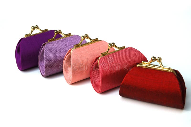 Monederos Coloridos De Seda De La Moneda Imagen de - de monedero, fondo: 6721519