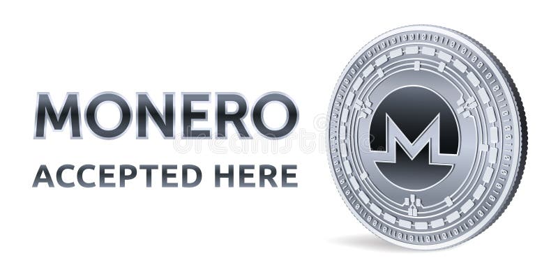 Monero Emblema accettato del segno Valuta cripto Moneta d'argento con il simbolo di Monero isolata su fondo bianco fisico medica illustrazione vettoriale Monero Emblema accettato del segno Valuta cripto Moneta d'argento con il simbolo di Monero isolata su fondo bianco fisico medica illustrazione vettoriale