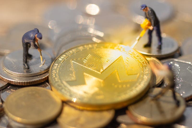 Monero kopalnictwa basen XMR i kopalnia obrazy royalty free Monero kopalnictwa basen XMR i kopalnia obrazy royalty free