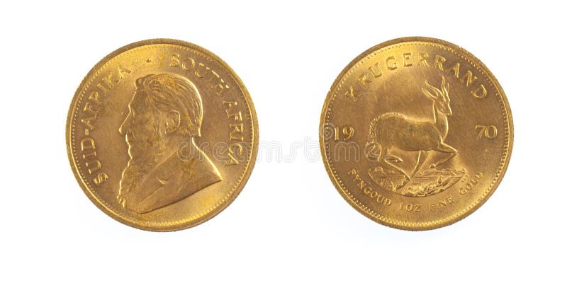 Moneta di oro del Sudafrica immagini stock Moneta di oro del Sudafrica immagini stock