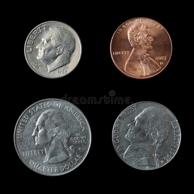 Monete americane immagine stock. Immagine di economia - 14620933