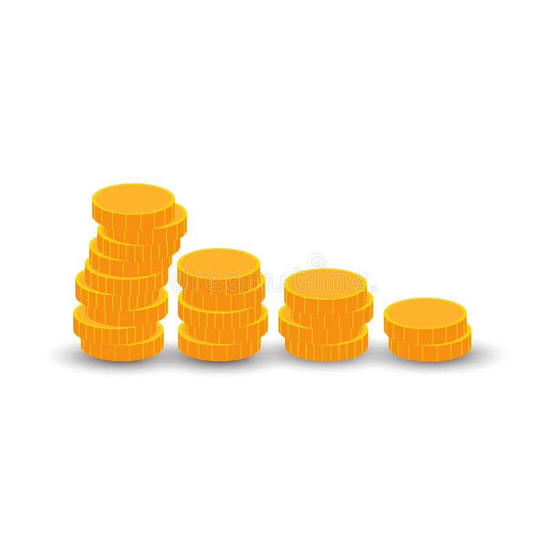 Monete dorate illustrazione di stock Monete dorate illustrazione di stock