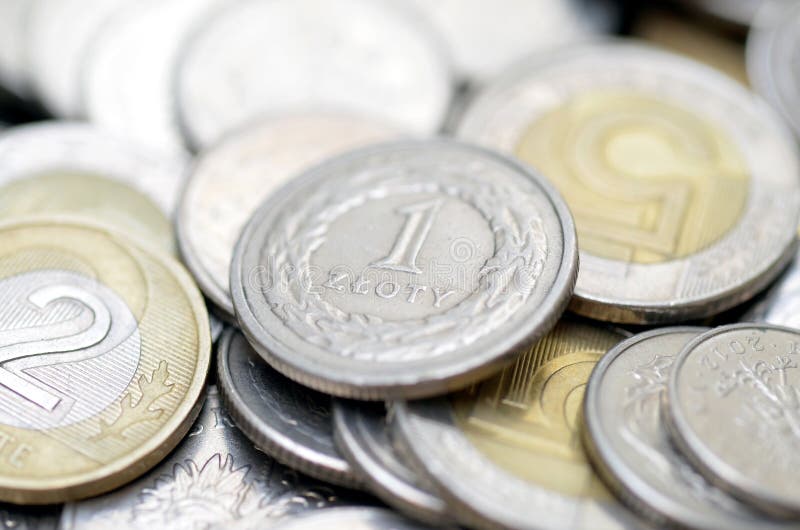 Monete polacche fotografia stock