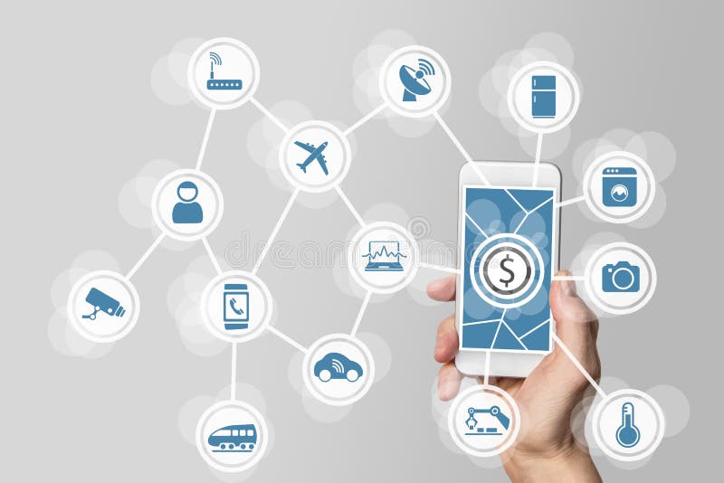 Monetización de los modelos comerciales digitales alrededor de IOT imágenes de archivo libres de regalías Monetización de los modelos comerciales digitales alrededor de IOT imágenes de archivo libres de regalías