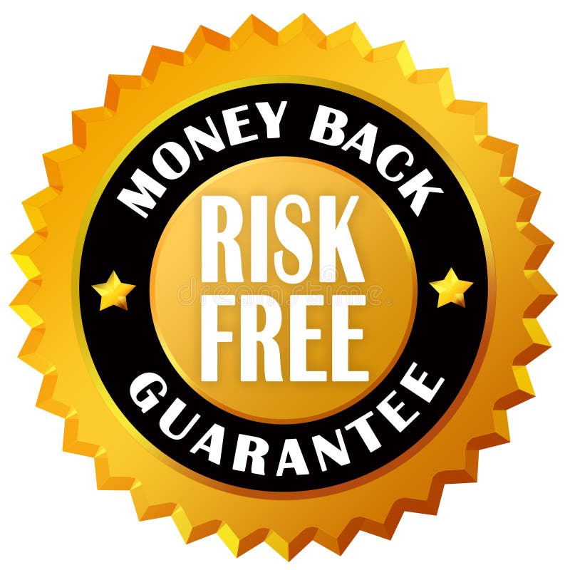 Money back guarantee stock illustration. Illustration of golden 25814337