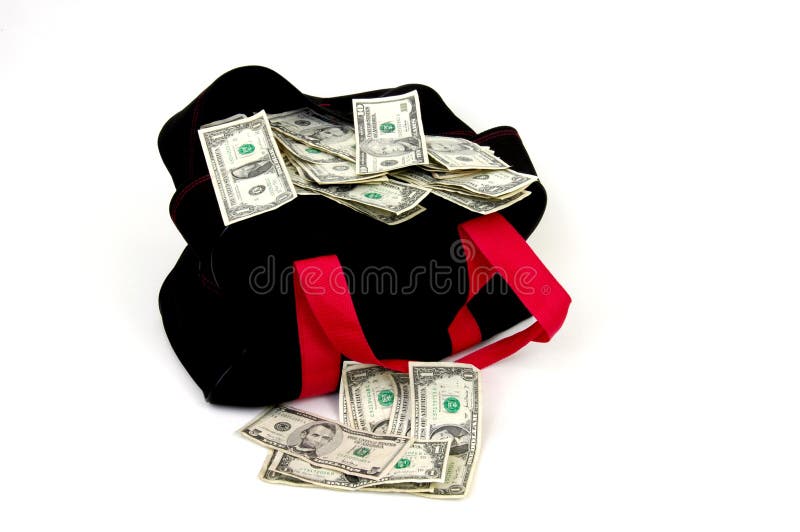 Sports Bag Full Money Stock Photo 317597972