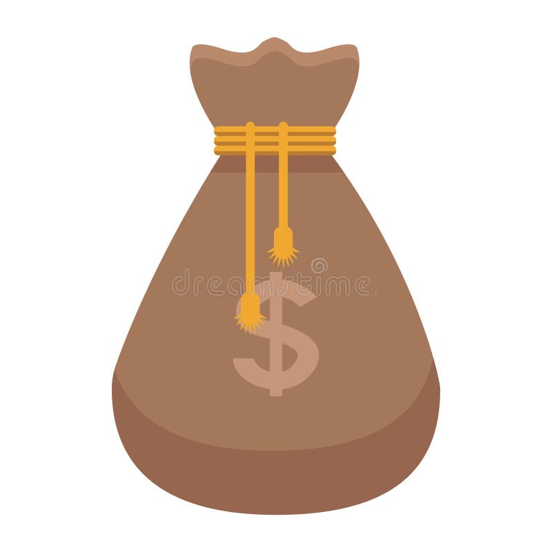 Money bag cartoon stock vector. Illustration of debt 136743936