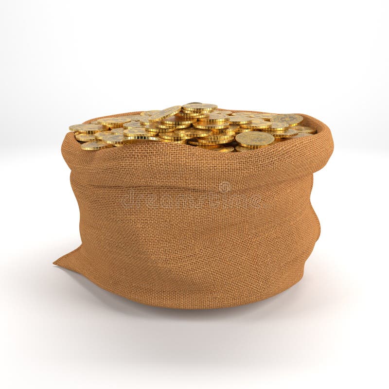 Money bag stock photo. Image of wealth, gold, coins, pouch 52845488