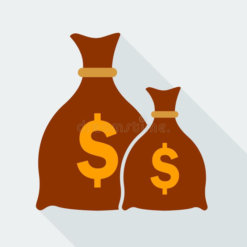 Money bag flat icon stock illustration Money bag flat icon stock illustration