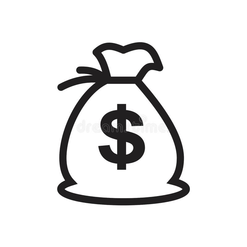 Money Bag Icon Template Black Color Editable. Money Bag Icon Symbol ...