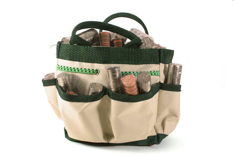 Money Bags stock photo. Image of expensive, roll, dimes 2456134