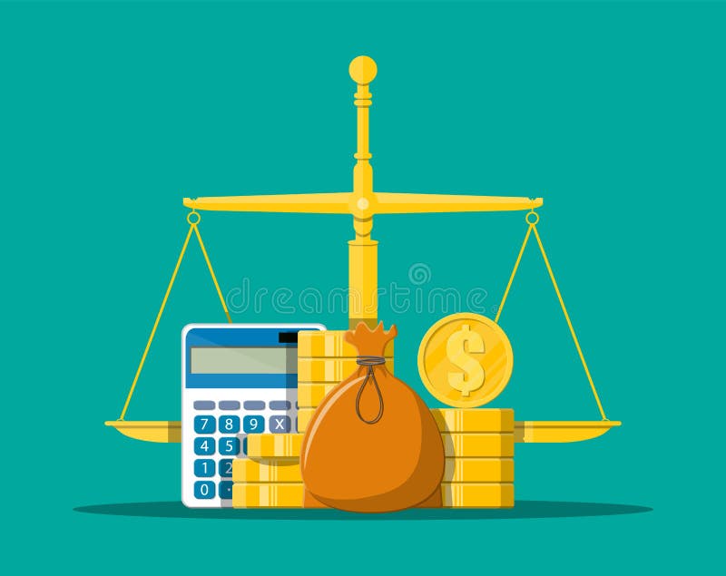 Money balance concept. stock vector. Illustration of finance - 118389691