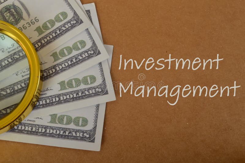 Money Banknotes with Text INVESTMENT MANAGEMENT Stock Photo Image of