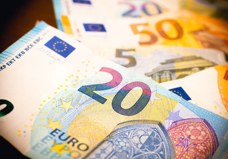 Money Bills. Euro - EUR. Euro Banknotes on a Table in Close-up Photography.  Stock Image - Image of banknote, business: 221009689