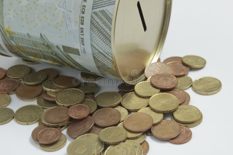 Money Box with euros stock photo. Image of currency, business 21152756