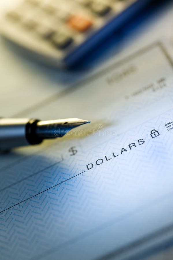 Money check stock image. Image of checkbook, classic, accounting 6665177