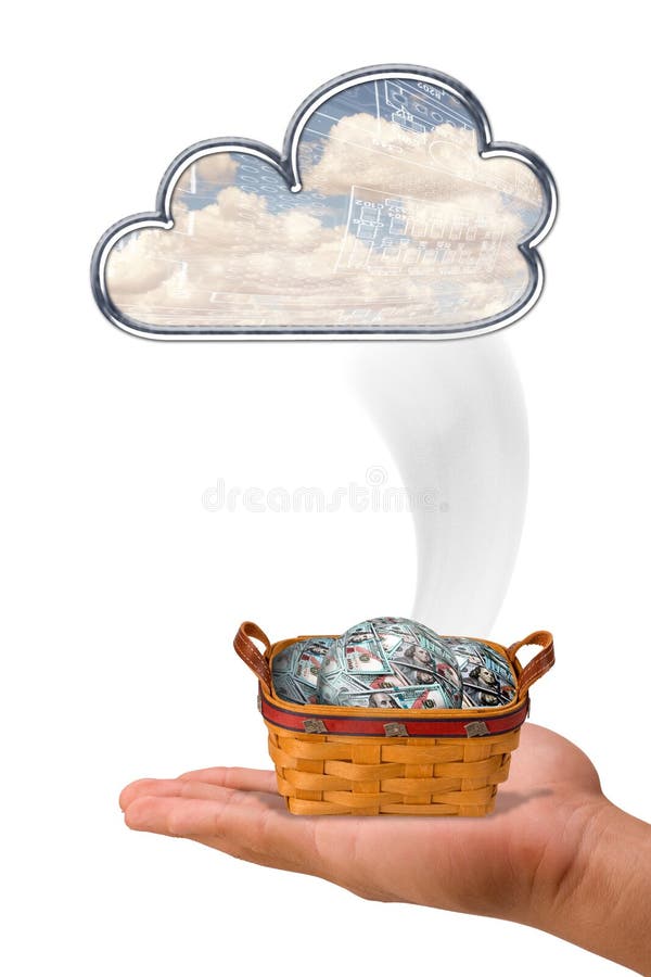 Money from the Clouds. royalty free stock photography Money from the Clouds. royalty free stock photography