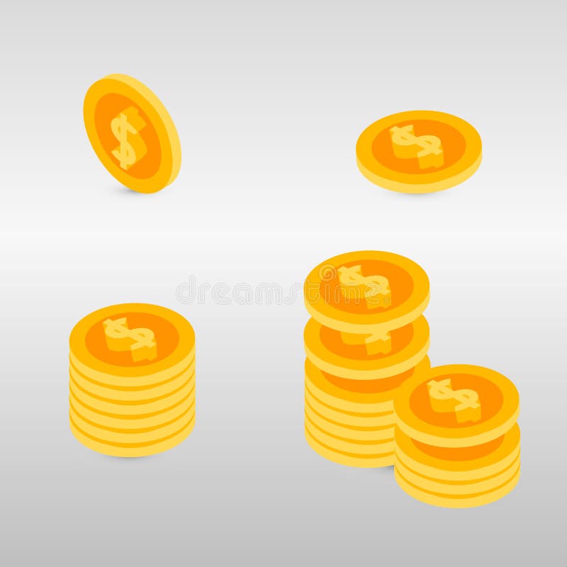 Money. Coins stack vector illustration