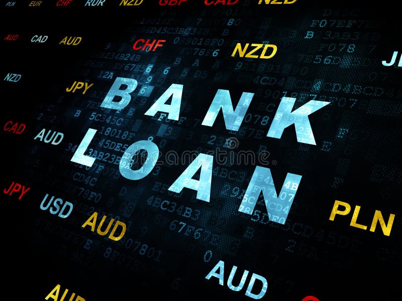 Money Concept: Bank Loan On Digital Background Stock Illustration
