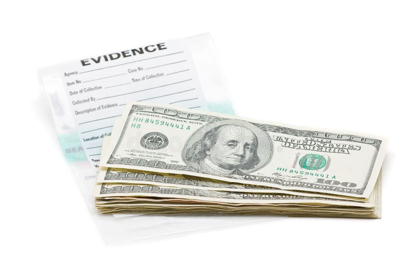 Money evidence stock photo